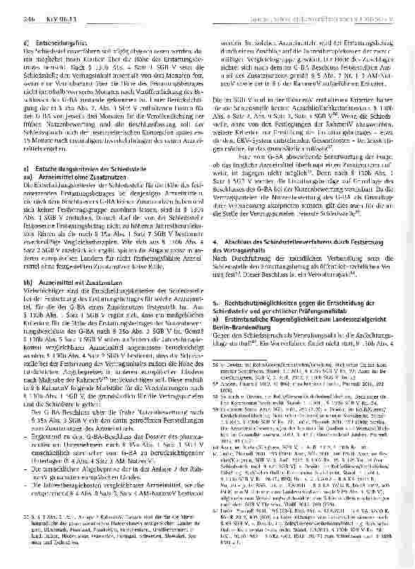 Vorschauseite 6: Schiedsstellenverfahren nach§ 130b SGBV zur Festsetzung von Erstattungsbeträgen für Arzneimittel