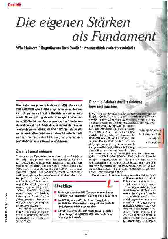Vorschauseite 1: Die eigenen Stärken als Fundament