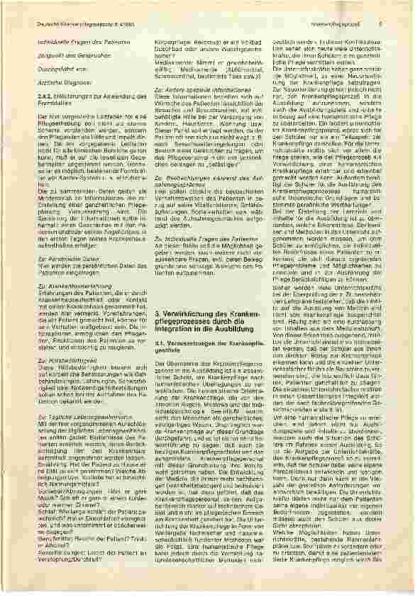 Vorschauseite 4: Der Krankenpflegeprozeß als Methode zur Verbesserung der Krankenpflege aus der Sicht der Unterrichtskräfte
