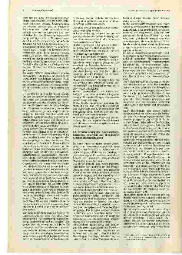 Vorschauseite 5: Der Krankenpflegeprozeß als Methode zur Verbesserung der Krankenpflege aus der Sicht der Unterrichtskräfte