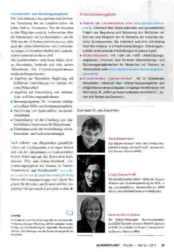 Vorschauseite 6: Landesinitiative Demenz-Service NRW