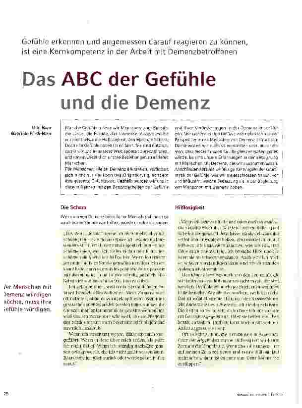 Vorschauseite 1: Das ABC der Gefühle und die Demenz