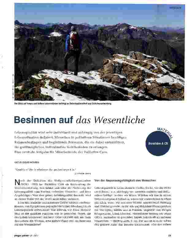 Vorschauseite 1: Besinnen auf das Wesentliche