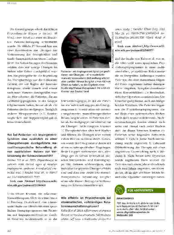 Vorschauseite 3: Evidenz-Update für die Physiotherapie
