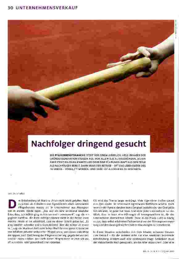 Vorschauseite 1: Nachfolger dringend gesucht