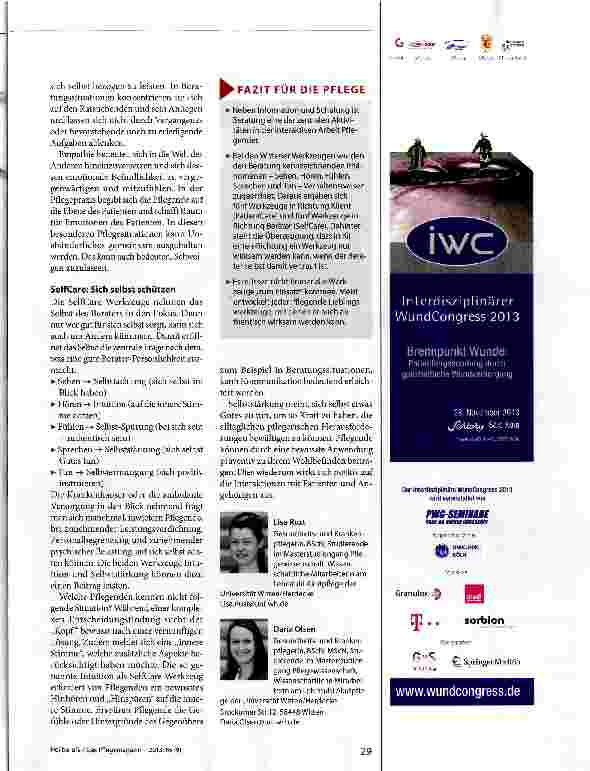Vorschauseite 3: Zwischen PatientCare und SelfCare: Die Wittener Werkzeuge