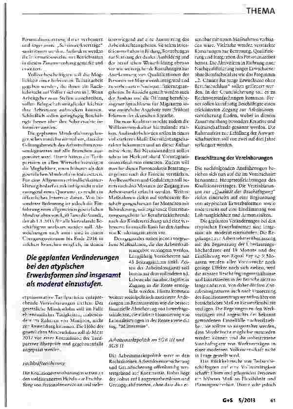 Vorschauseite 3: Arbeitsmarktpolitik: Risiken und Nebenwirkungen nicht ausgeschlossen