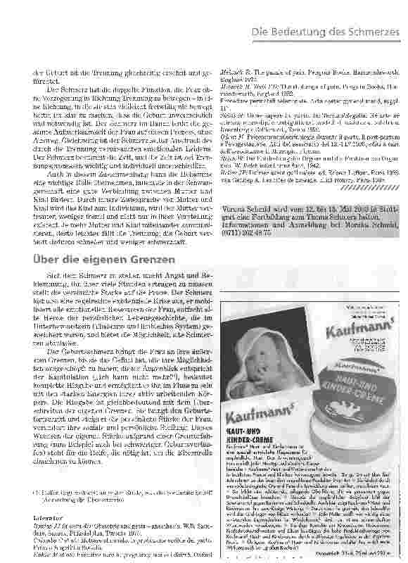 Vorschauseite 4: DIE BEDEUTUNG DES SCHMERZESFÜR EINEN NATURLICHEN GEBURTSVERLAUF (TEIL 1)