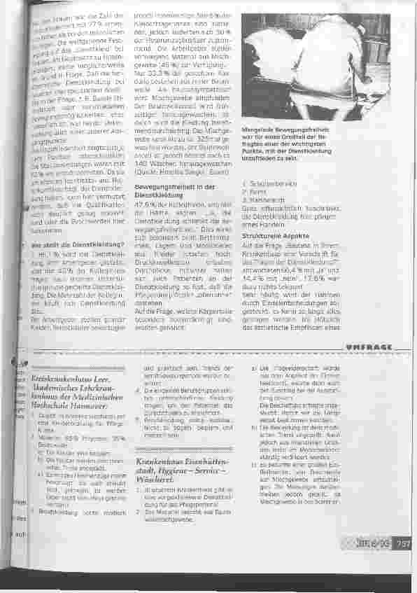 Vorschauseite 3: Zu eng, zu häßlich und zu uniform - Dienstkleidung ist bei vielen unbe liebt Was möchten Krankenhausmitarbeiter bei der Arbeit anziehen?