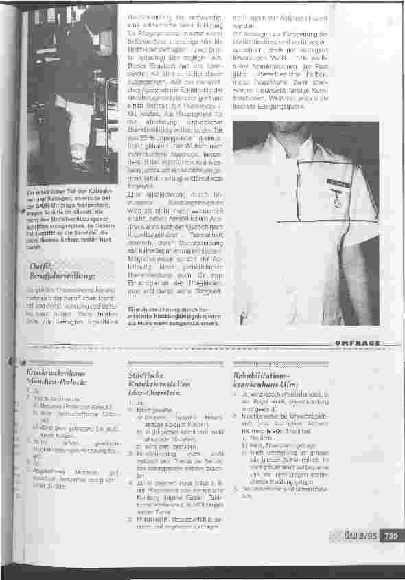 Vorschauseite 5: Zu eng, zu häßlich und zu uniform - Dienstkleidung ist bei vielen unbe liebt Was möchten Krankenhausmitarbeiter bei der Arbeit anziehen?