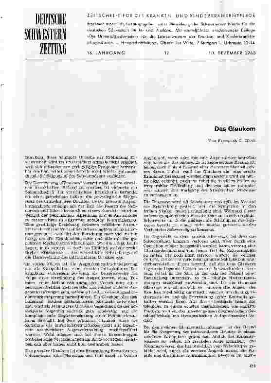 Vorschauseite 1: Das Glaukom