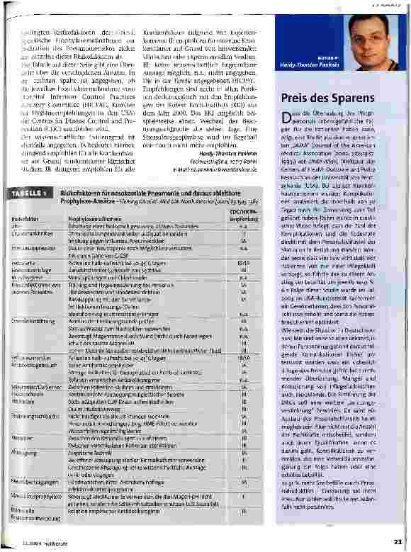 Vorschauseite 2: Das Risiko der Pneumonie