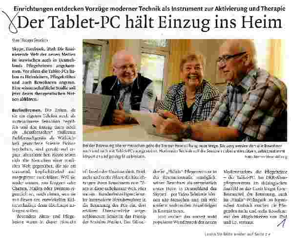 Vorschauseite 1: Der Tablet-PC hält Einzug ins Heim