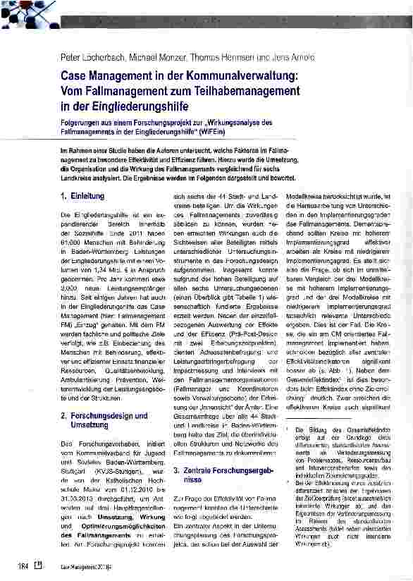 Vorschauseite 1: Case Management in der Kommunalverwaltung: Vom Fallmanagement zum Teilhabemanagement in der Eingliederungshilfe