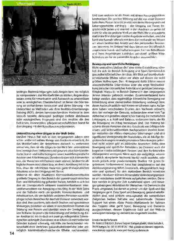Vorschauseite 2: Innovative und gesundheitsförderliche Ansätze zum Umgang mit Demenzerkrankten