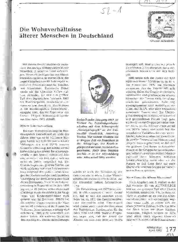 Vorschauseite 1: Die Wohnverhältnisse älterer Menschen in Deutschland