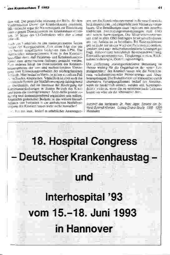 Vorschauseite 6: Handlungsbedarf für die Krankenhäuser durch das GesundheitsStrukturGes.