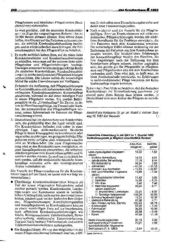 Vorschauseite 4: Gesetzliche Pflegeversicherung - Eine Herausforderung für Ds Kh. Chance der Pflegeversicherung nutzen