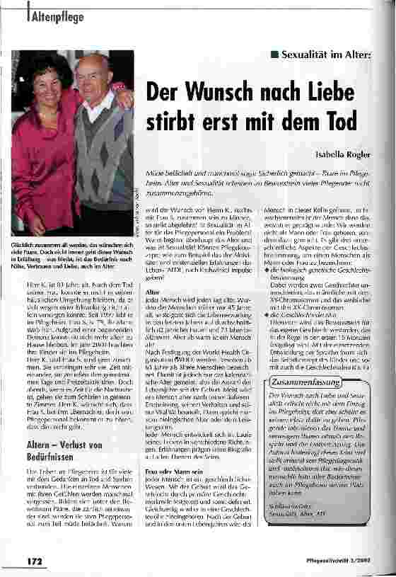 Vorschauseite 1: Der Wunsch nach Liebe stirbt erst mit dem Tod