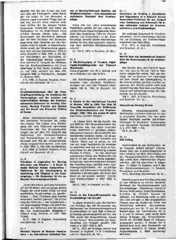 Vorschauseite 2: Mitteilungen des Weltbundes der Krankenschwestern und Krankenpfleger
