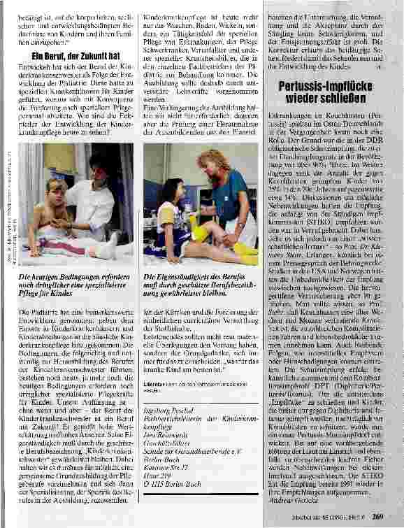 Vorschauseite 2: Kinderkrankenschwester/-pfleger - ein Beruf mit Zukunft