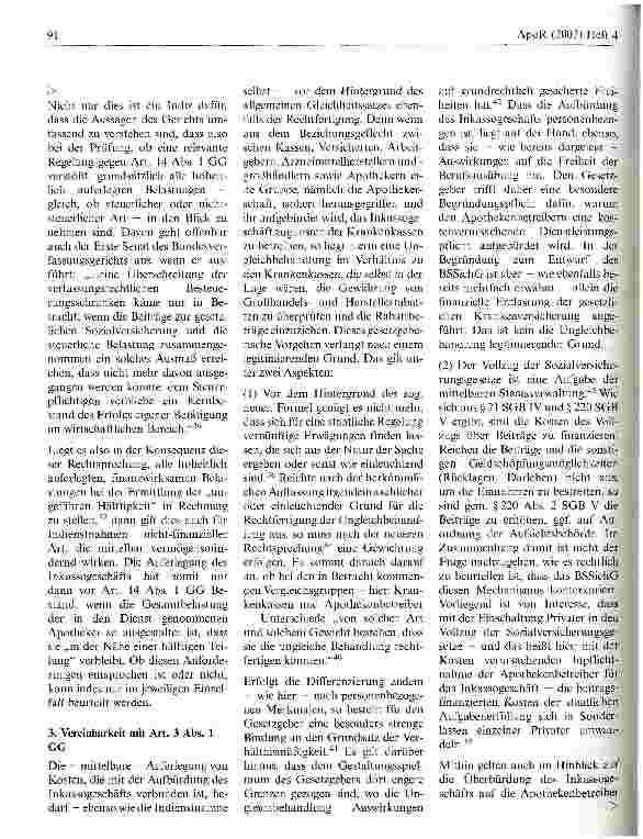Vorschauseite 5: Die Indienstnahme der Apotheker für das Rabattgeschäft durch das Beitragssatz-Sicherungsgesetz
