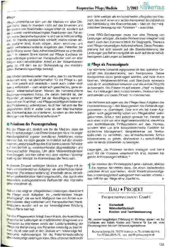 Vorschauseite 3: Kooperationsanforderungen an Pflege und Medizin im Krankenhaus der Zukunft