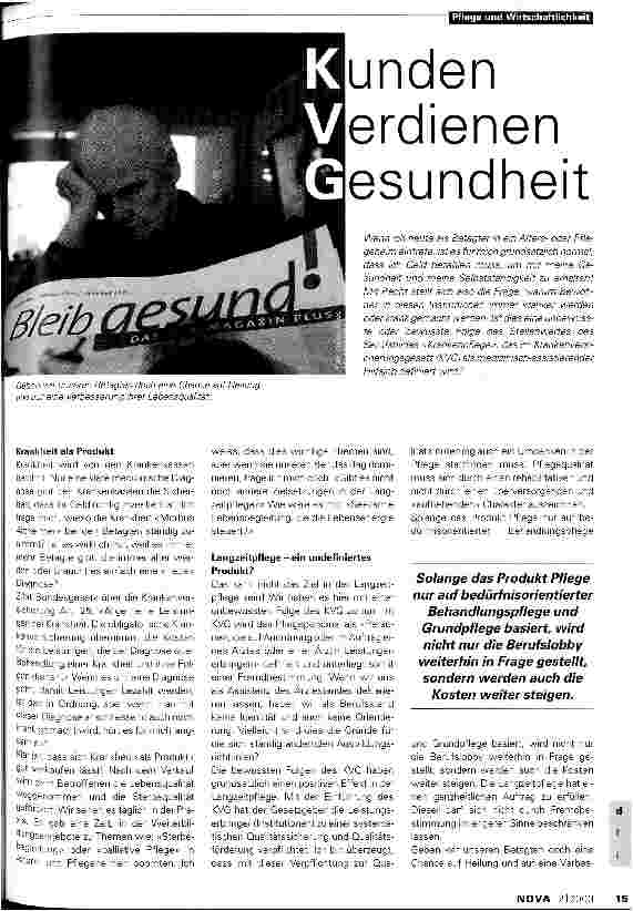 Vorschauseite 1: Kunden verdienen Gesundheit