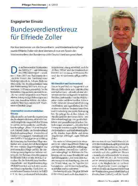 Vorschauseite 1: Bundesverdienstkreuz für Elfriede Zoller