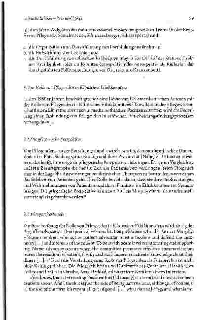 Vorschauseite 3: Klinische Ethikkomitees und Pflege