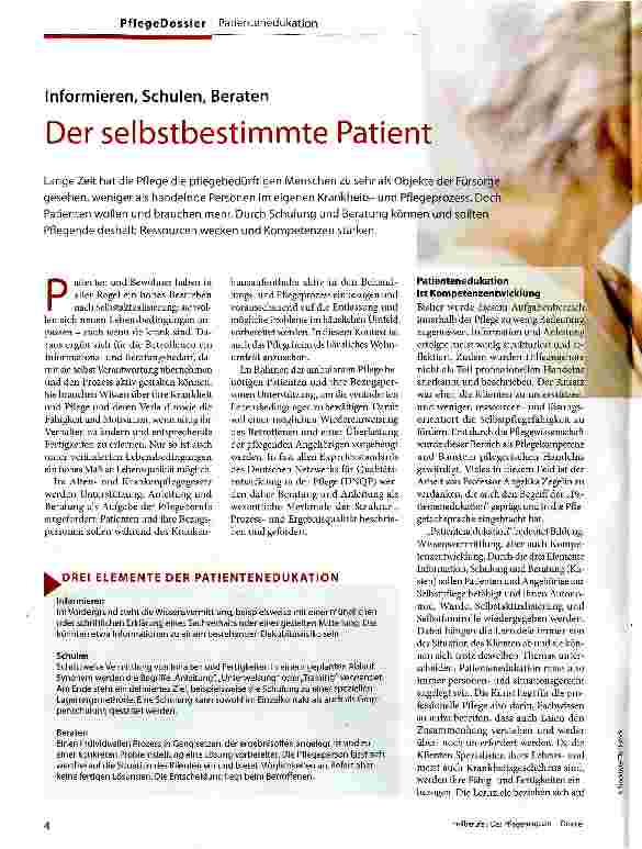Vorschauseite 1: Der selbstbestimmte Patient