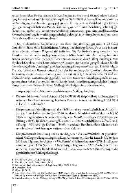Vorschauseite 4: Die Pflege strafrechtlich nach § 63 StGB in einem psychiatrischen Krankenhaus untergebrachter Personen