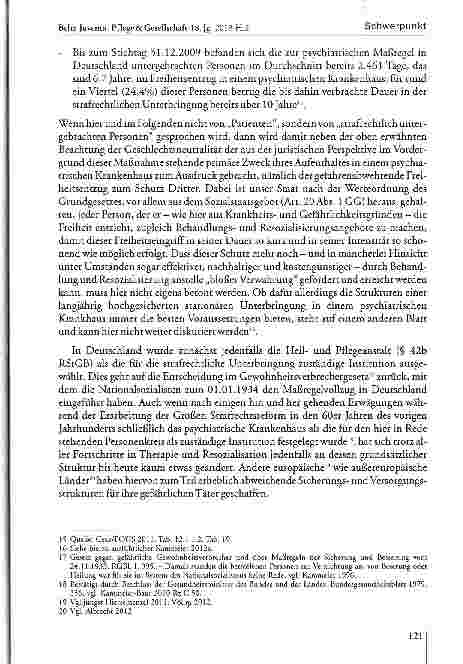 Vorschauseite 5: Die Pflege strafrechtlich nach § 63 StGB in einem psychiatrischen Krankenhaus untergebrachter Personen