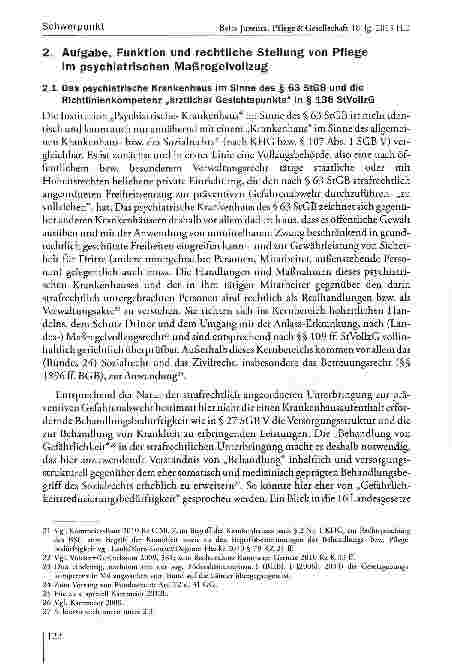 Vorschauseite 6: Die Pflege strafrechtlich nach § 63 StGB in einem psychiatrischen Krankenhaus untergebrachter Personen