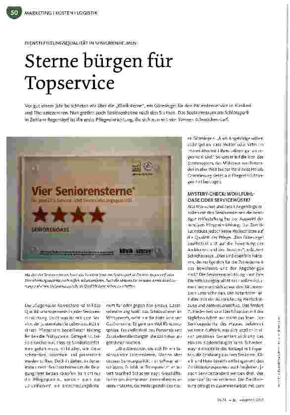 Vorschauseite 1: Sterne bürgen für Topservice