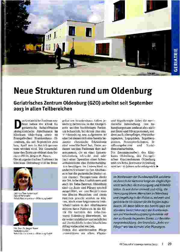 Vorschauseite 1: Neue Strukturen rund um Oldenburg