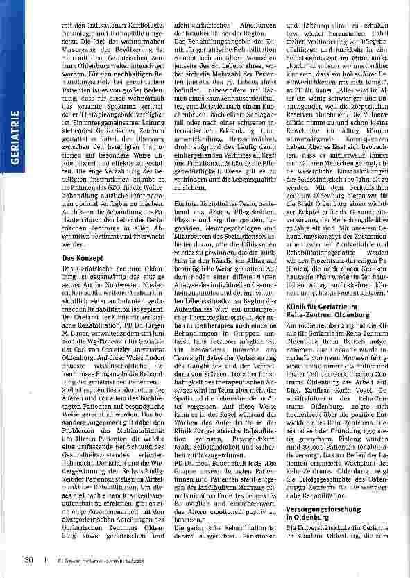 Vorschauseite 2: Neue Strukturen rund um Oldenburg