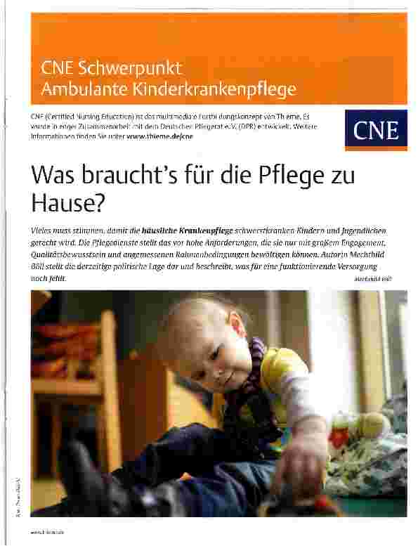 Vorschauseite 1: Was braucht es für die Pflege zu Hause?