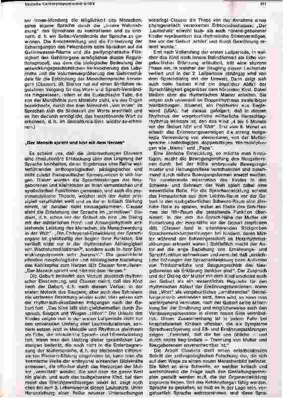 Vorschauseite 3: Embryologie der Sprache Grenzfeld zwischen Anthropologie und Geisteswissenschaft