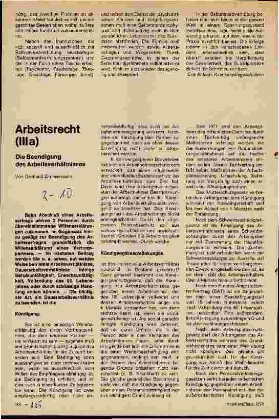 Vorschauseite 1: Arbeitsrecht (IIIa)