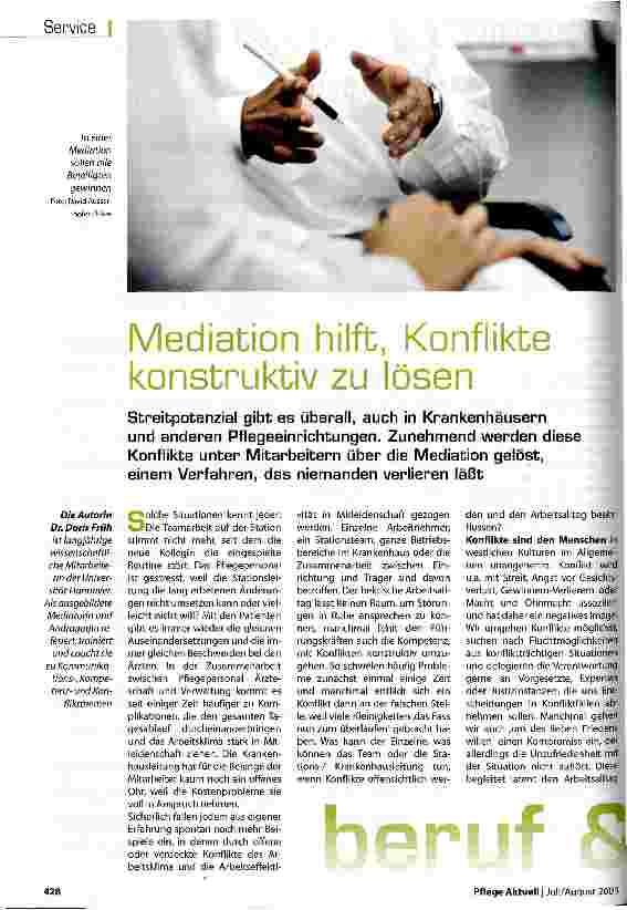 Vorschauseite 1: Mediation hilft, Konflikte konstruktiv zu lösen