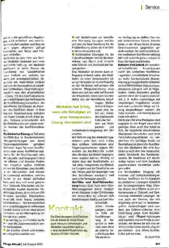 Vorschauseite 4: Mediation hilft, Konflikte konstruktiv zu lösen