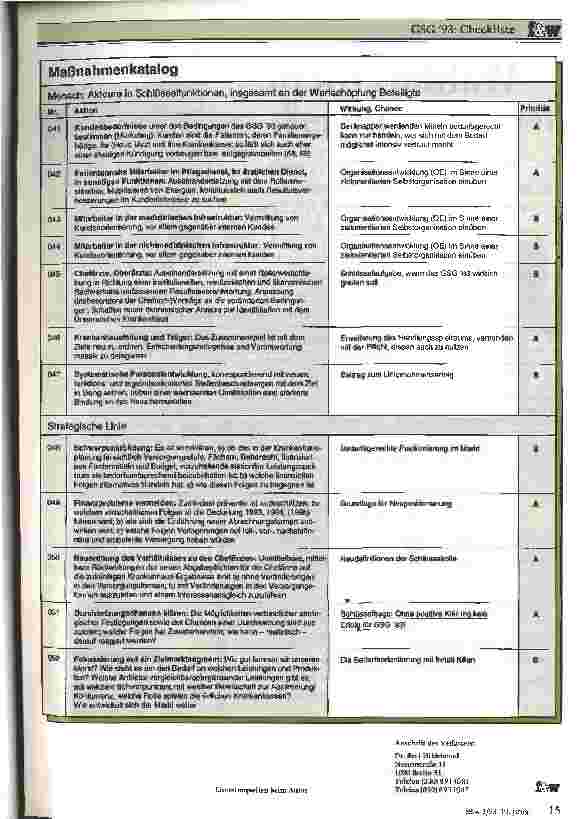 Vorschauseite 6: GSG 1993 Checkliste