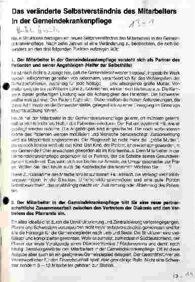 Vorschauseite 1: Das veränderte Selbstverständnis des Mitarbeiters in der Gemeindekrankenpflege