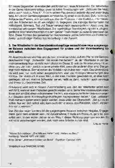 Vorschauseite 2: Das veränderte Selbstverständnis des Mitarbeiters in der Gemeindekrankenpflege