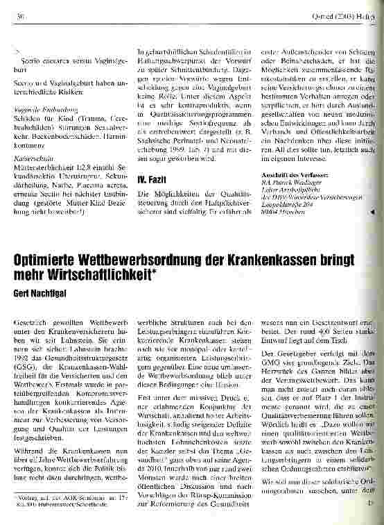 Vorschauseite 4: Qualitätssteuerung durch den Haftpflichtversicherer