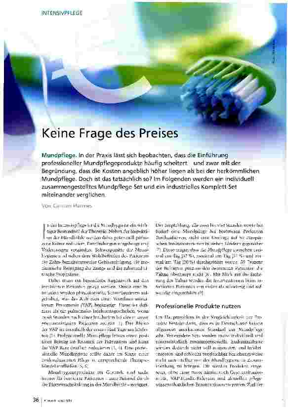 Vorschauseite 1: Keine Frage des Preises