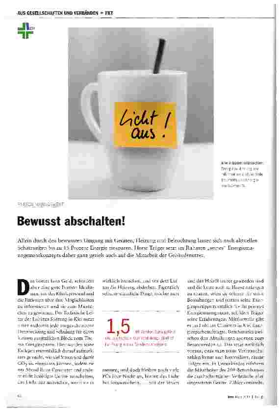 Vorschauseite 1: Bewusst abschalten!