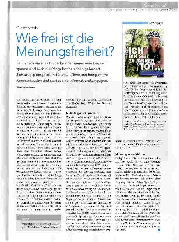 Vorschauseite 1: Wie frei ist die Meinungsfreiheit?