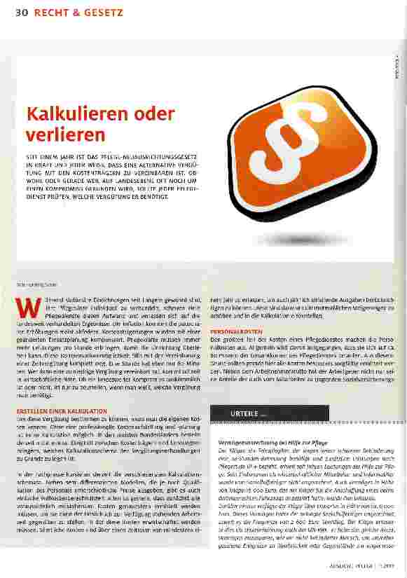 Vorschauseite 1: Kalkulieren oder verlieren